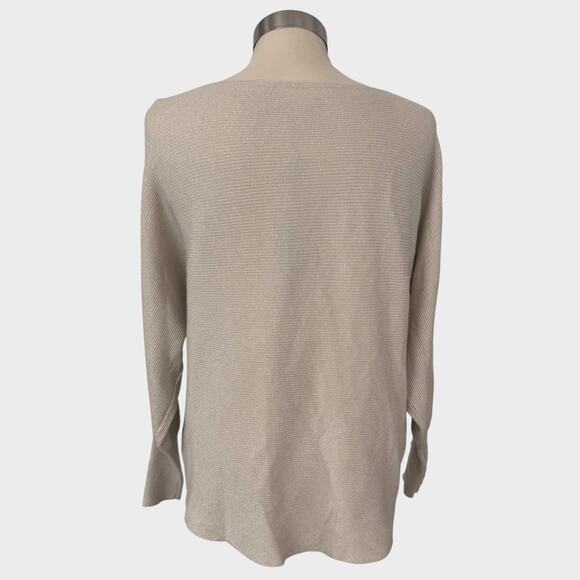 Vila Milano Large Cream Metallic Sweater NEW NWT - Picture 10 of 11